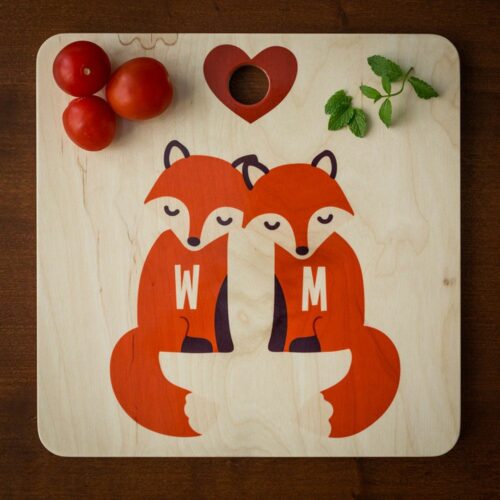 Personalisierbares Fuchs Schneidebrett