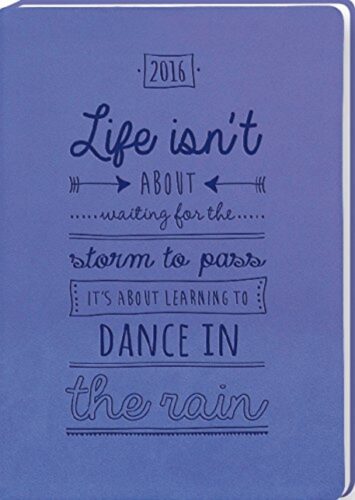 Terminkalender in Lederoptik mit Spruch