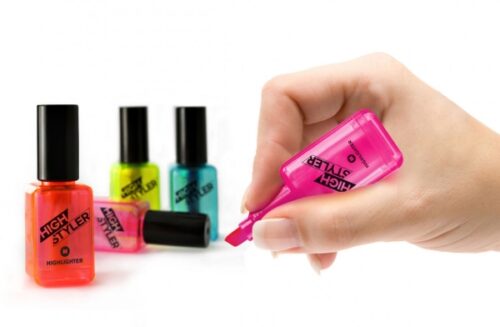 Textmarker im Nagellack-Design