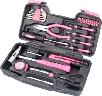 Werkzeugkasten / Werkzeugkoffer in Pink