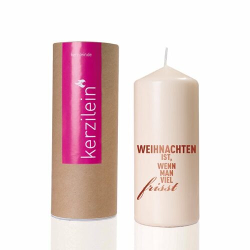 Kerze Weihnachten ist, wenn man viel frisst!