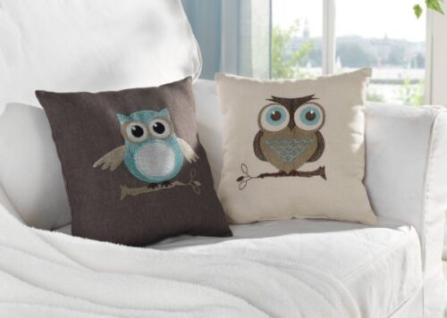 Eulen Dekokissen