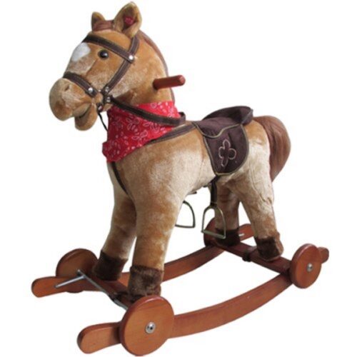 Schaukelpferd mit Sound und Rollen