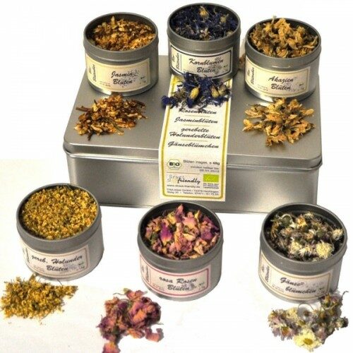 Blütenbar Geschenkset mit 6 verschiedenen Essblüten