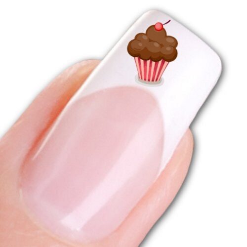 Nagelsticker mit Cupcake Motiv