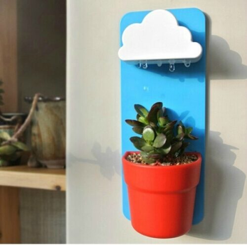 Regen und Wolken Blumentopf