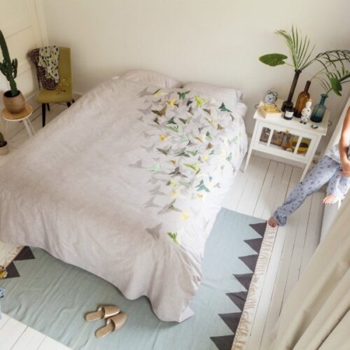 Snurk Bettwäsche mit Origami Schmetterlingen