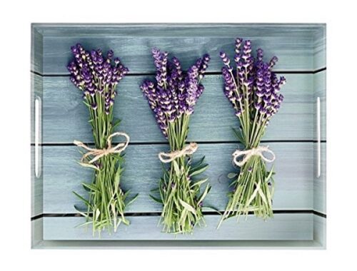 Tablett mit Lavendel Print