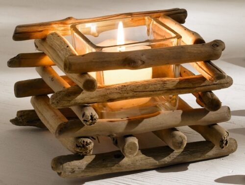 Windlicht aus Treibholz