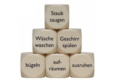 Entscheidungshilfe Holzwürfel