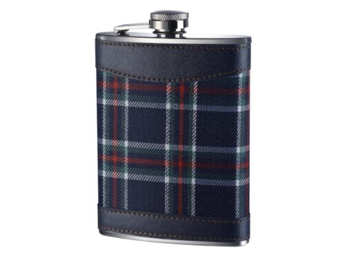 Flachmann mit Tartanmuster