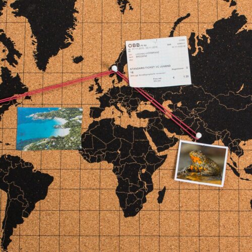 Kork Pinnwand Weltkarte