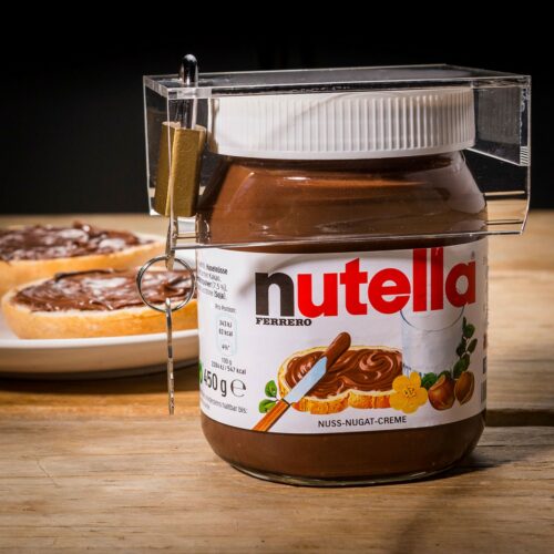Schloss für ein Nutella Glas