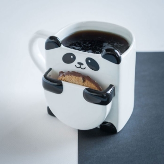 Panda Tasse mit Keks-Fach